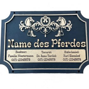 Personalisierbares Boxenschild