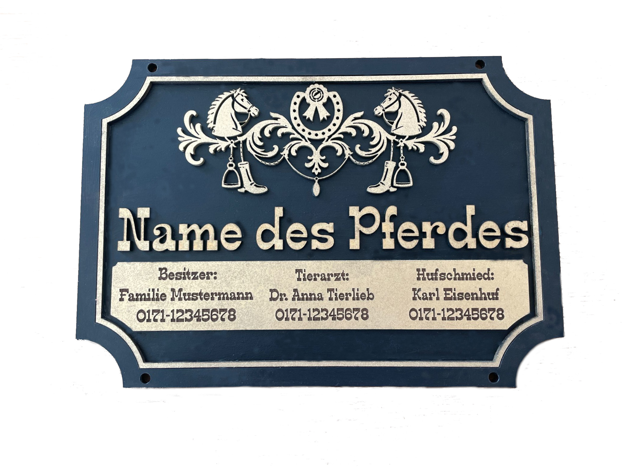 Personalisierbares Boxenschild