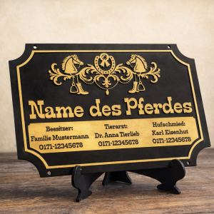 Personalisierbares Boxenschild